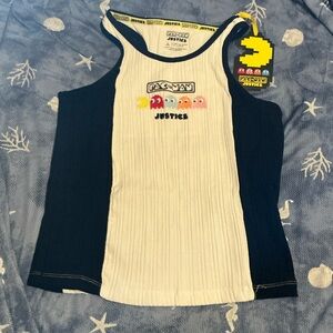 Justice Pac-Man Kids Tank Top - Black and White